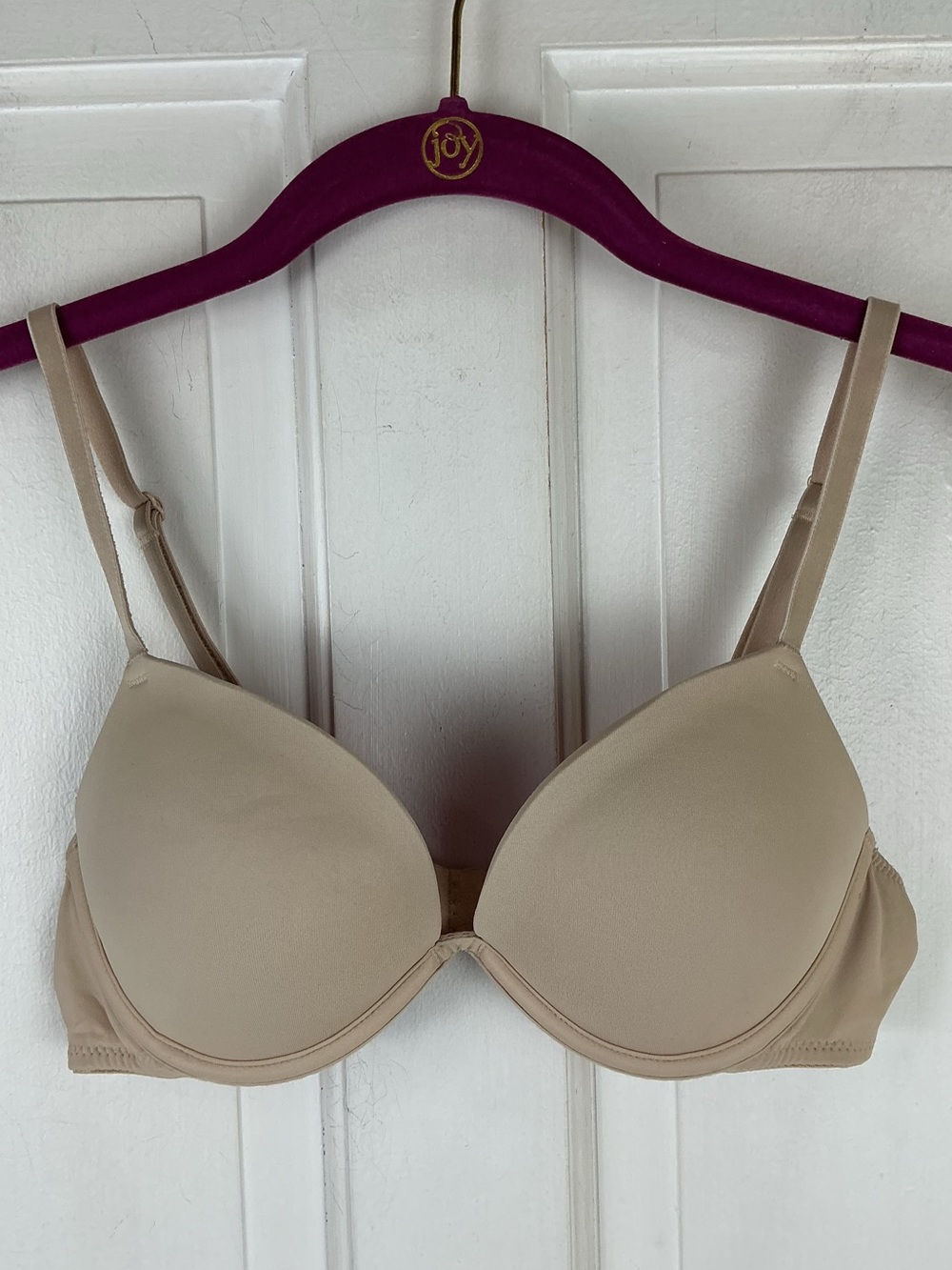 Pink Victoria Secret Super Push-up Bra Underwire Nude 34A